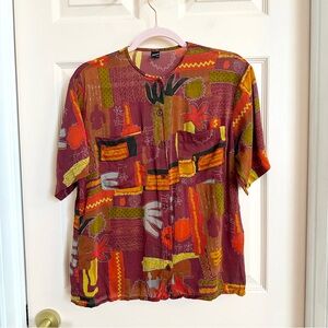 Red and Orange San Remo button up